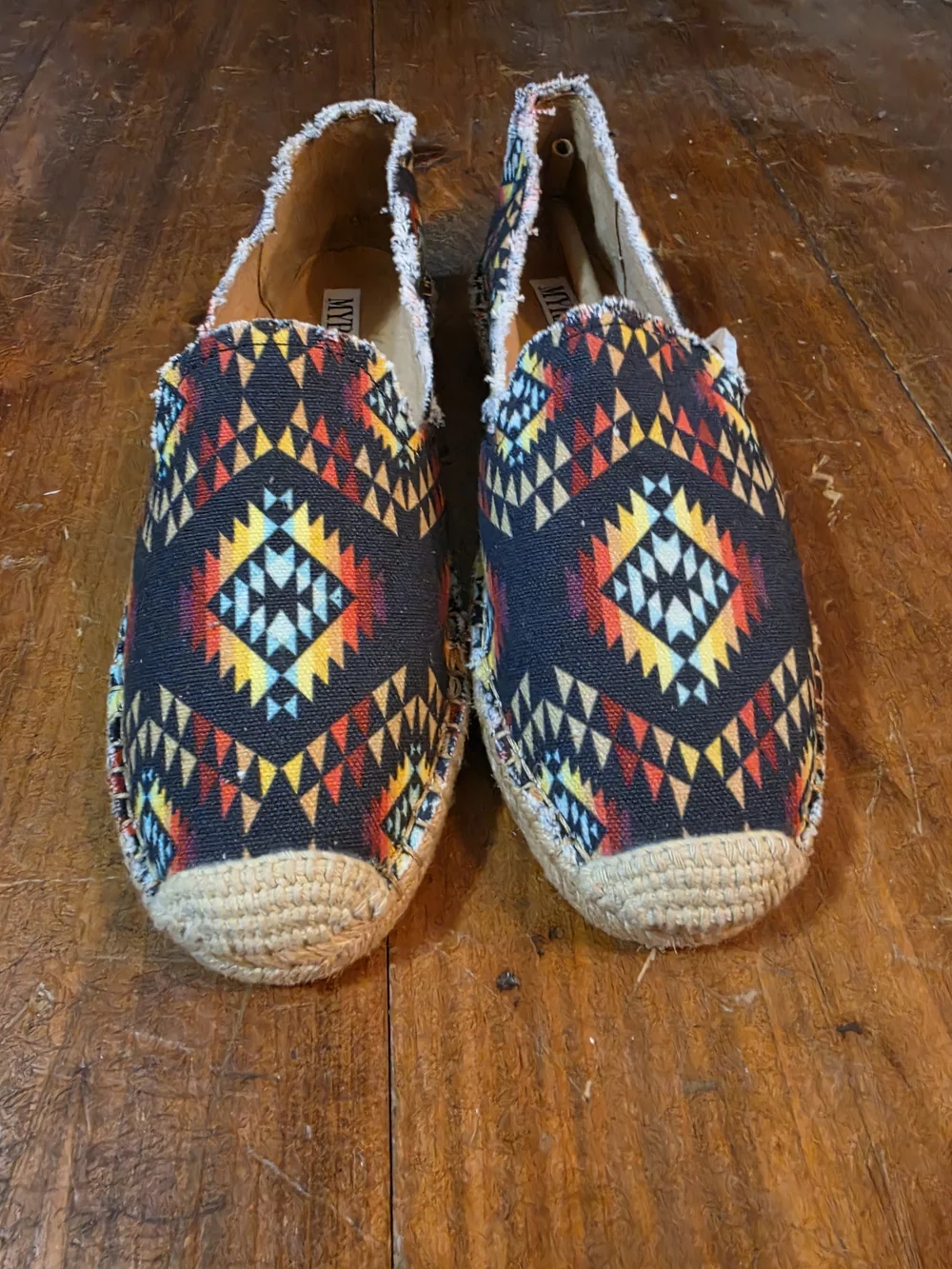 MIA Women's Aztec Slip-On Espadrilles in Black Multi